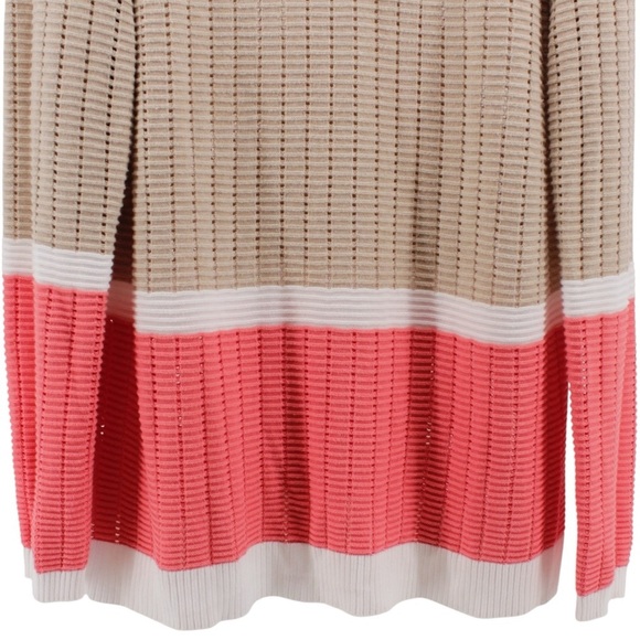 Calvin Klein Colorblock Knit Long Sleeve Career Casual Comfort Chic Size M - Picture 4 of 9